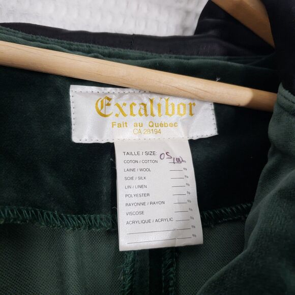 Excalibor Renaissance Fair Cloak Cape Emerald Green Velvet Hooded Medieval LARP - Picture 3 of 16